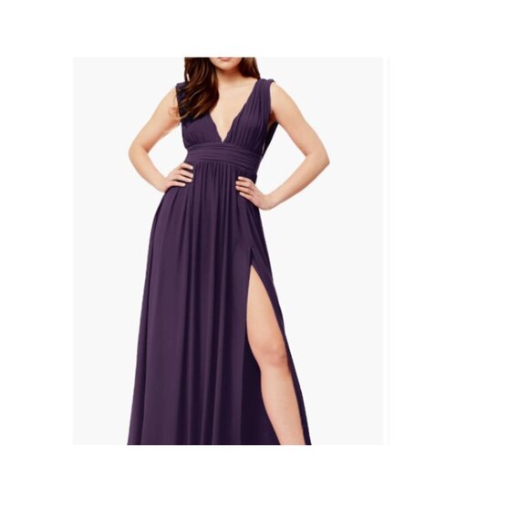 Love By Design Dresses & Skirts - Love X Design NWOT plunging neckline empire waist eggplant dress Nordstrom